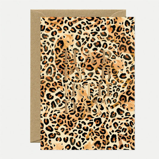 Carte Gold Happy Bday Leopard