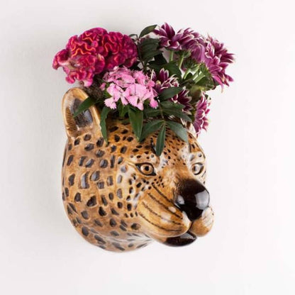 Leopard wall vase