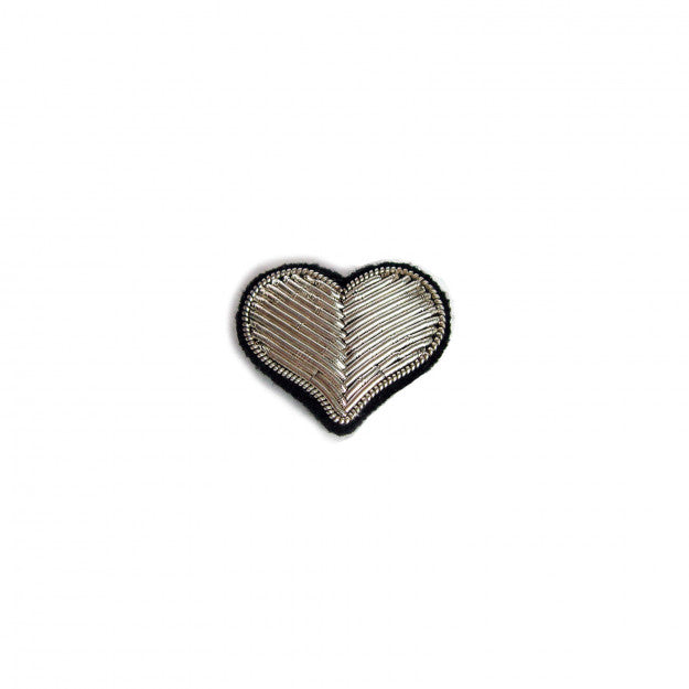 Broche Cœur argenté - Macon et Lesquoy - Coeur Grenadine