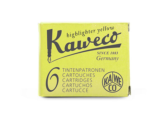 Boîte 6 Cartouches Jaune Fluo - Kaweco - Coeur Grenadine