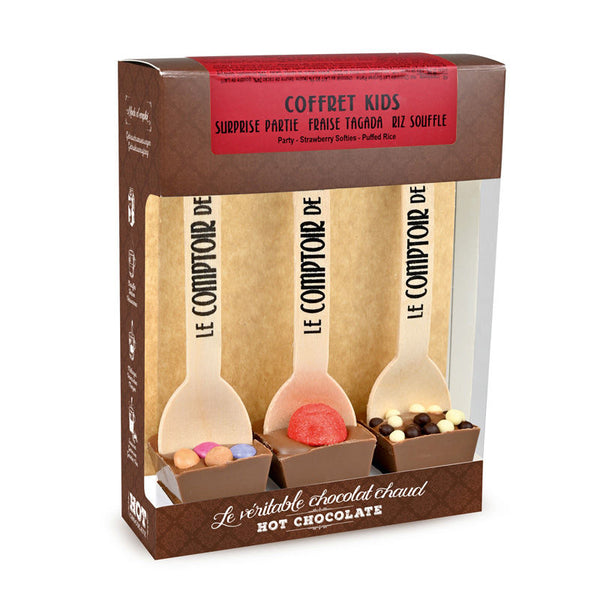 Coffret 3 Hot Chocolate® Kids - Le Comptoir de Mathilde - Coeur Grenadine