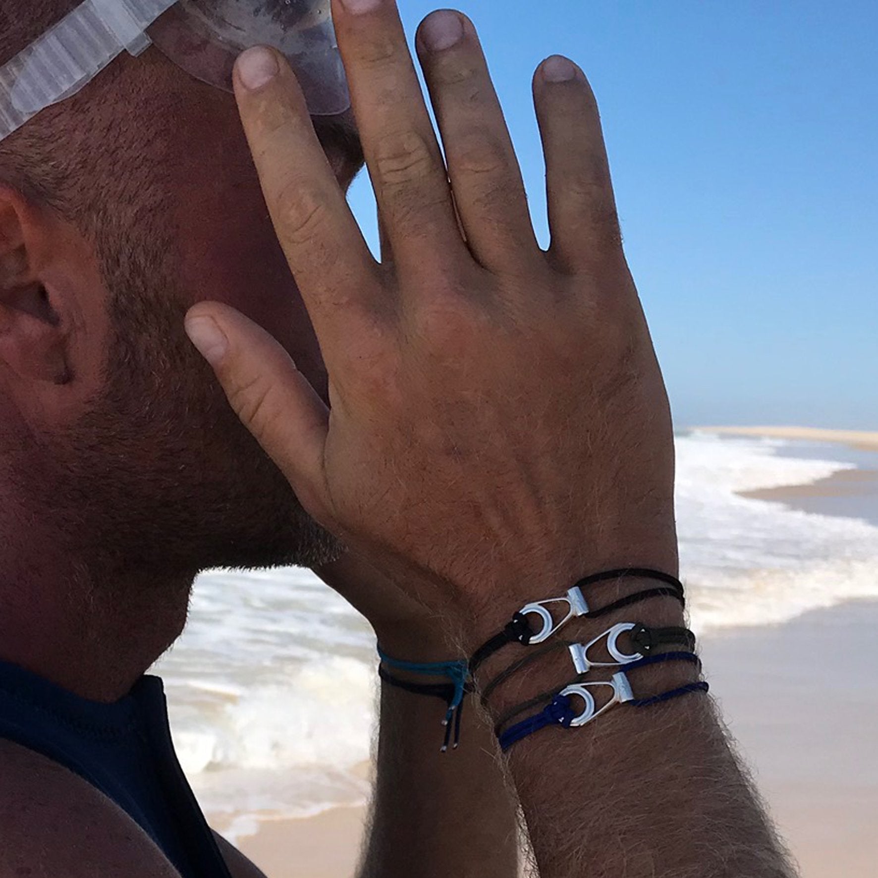 Bracelet Apala Bleu marine - François La Manille - Coeur Grenadine