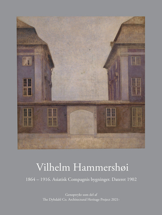 Affiche Vilhelm Hammershøi - Asiatisk Compagnis Bygninger 30x40