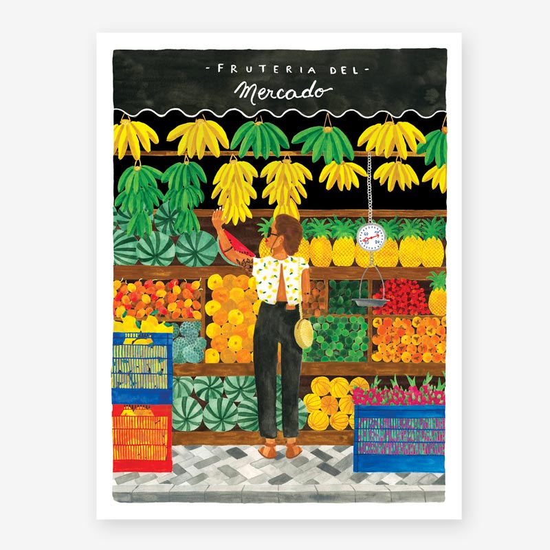 Petite affiche Fruteria - All the ways to say - Coeur Grenadine