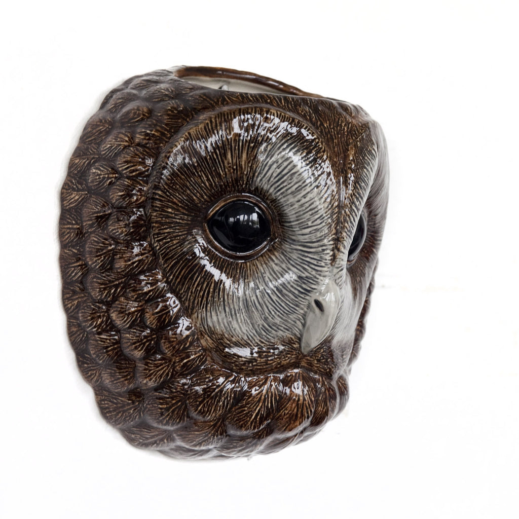 Tawny Owl wall vase