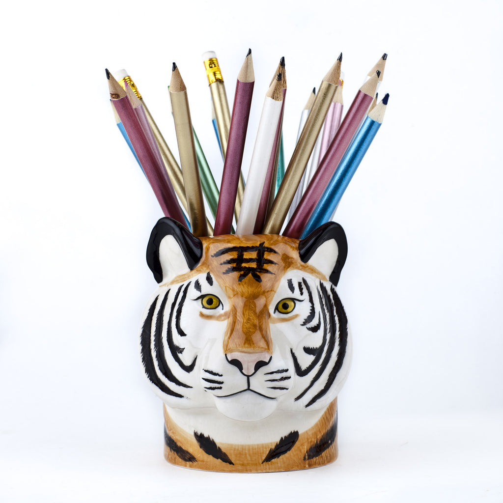 Tiger pencil holder
