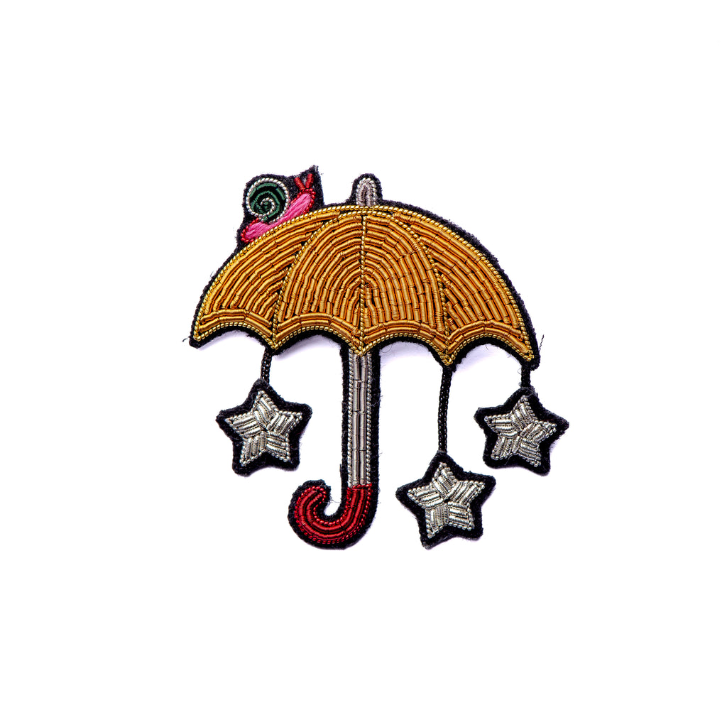 Grande broche Parapluie étoilé - Macon et Lesquoy - Coeur Grenadine