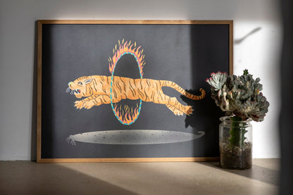 Affiche Amazing Tiger - Llew Mejia 30x40