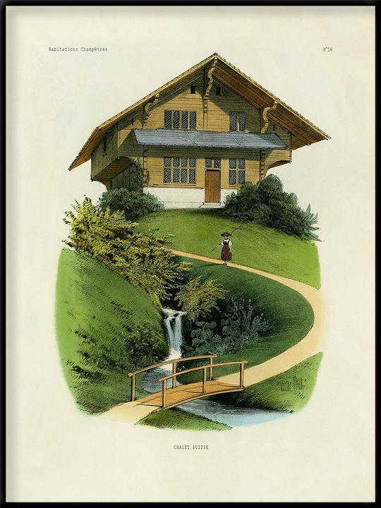 Affiche Chalet Suisse 30x40