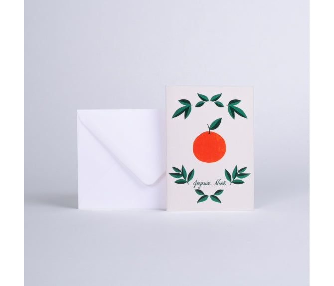 Carte Orange "Joyeux Noël"