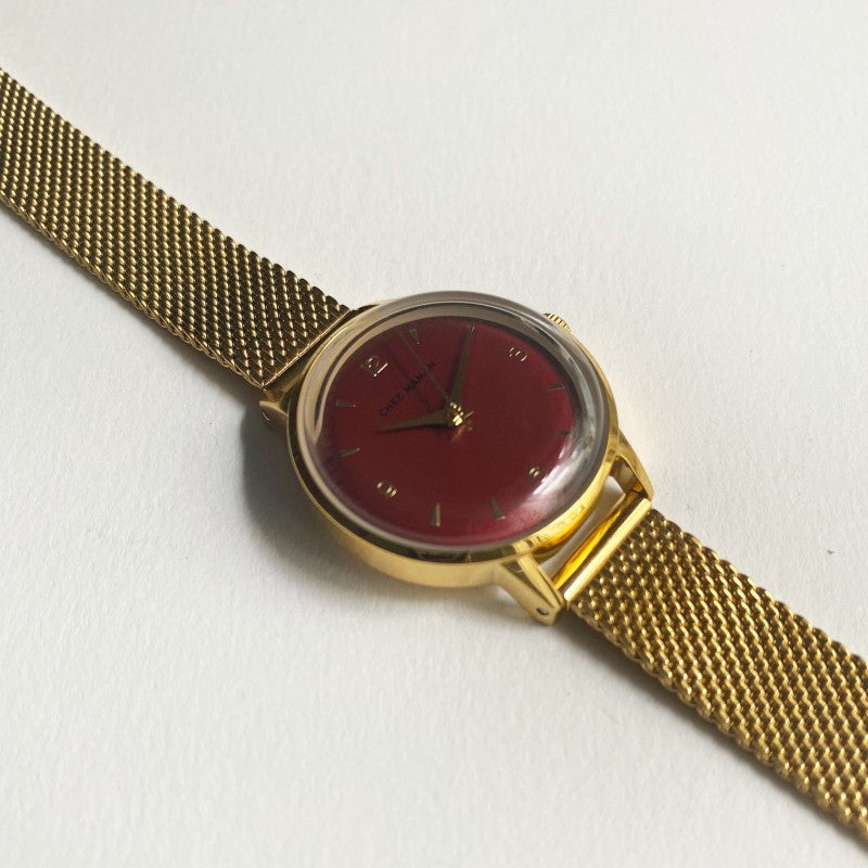 Billie Merlot Milanese Watch