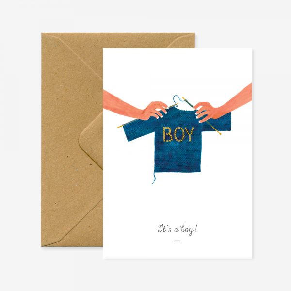 Carte It's a Boy - All the ways to say - Coeur Grenadine