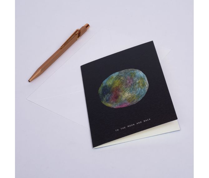 Carte Moon "To the Moon and Back" - Season Paper - Coeur Grenadine