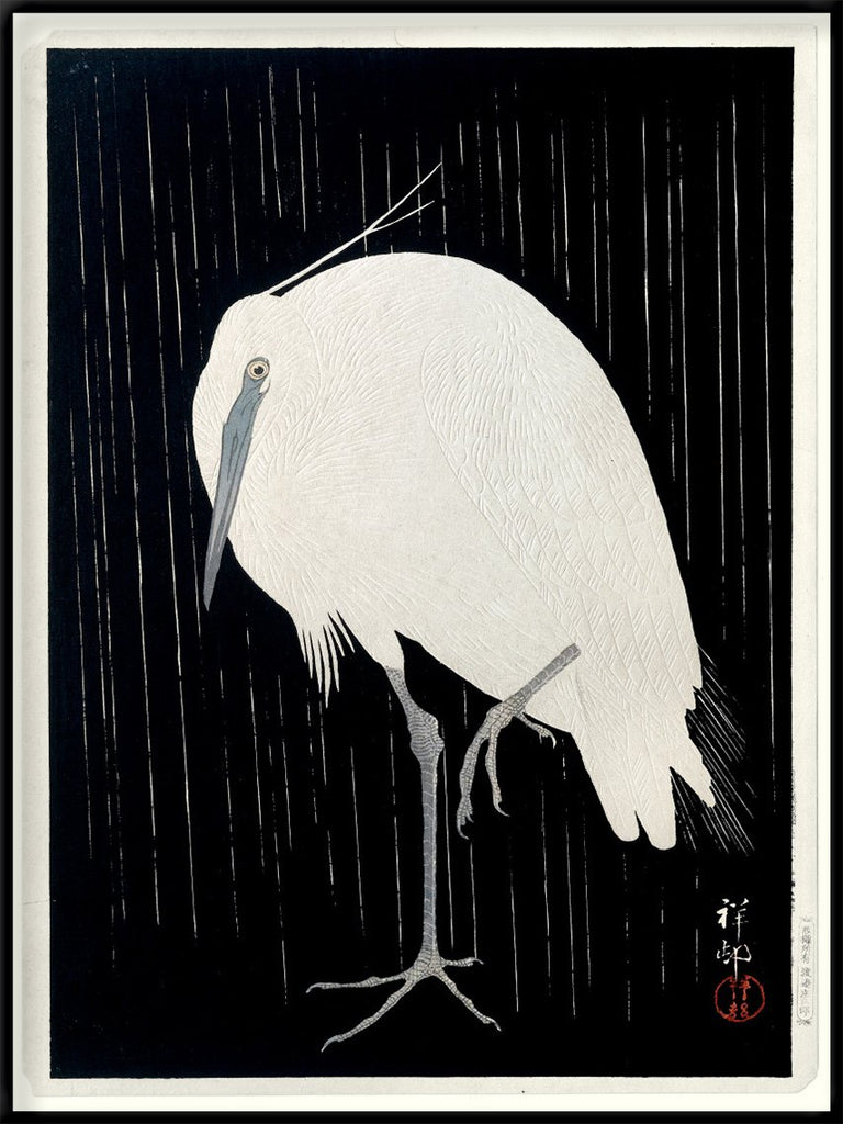 Affiche Crane on Black 30x40