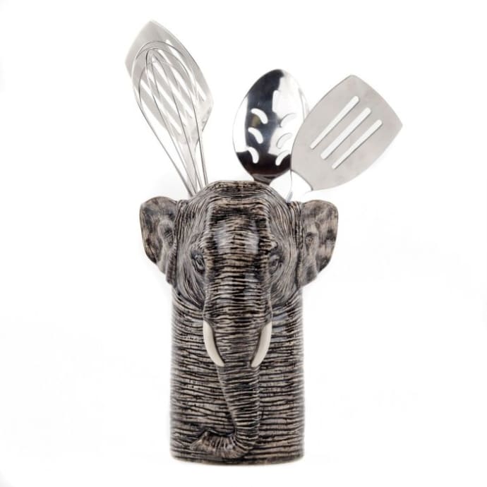 Elephant utensil pot