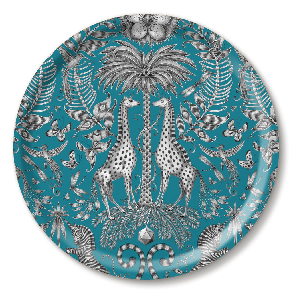 Round tray Kruger Turquoise 39cm