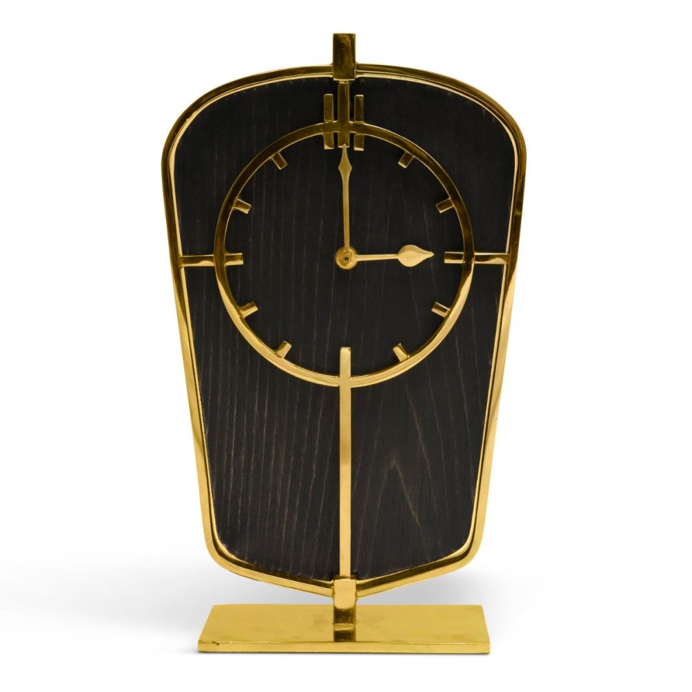 Horloge de Bureau Art Deco Dorée