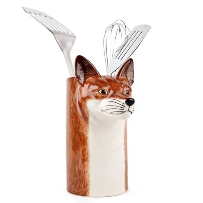 Fox utensil pot