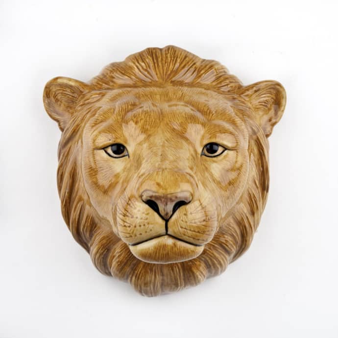 Lion wall vase